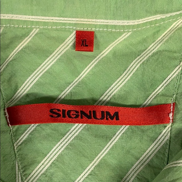 SIGNUM Green Textured Short Sleeve Button Up Shirt - Picture 5 of 5